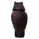 Plastic Owl Decoy Bird Scarer - Wind Activated Spinning Head + 3pcs Scerws