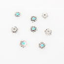 100Pcs 3D Nail Art Decoration Retro Alloy Flower Jewelry Glitter Rhinestones DIY Decorations