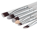 6 Pieces Wooden Cosmetic Brush Set Eyeshadow Crease Eye Makeup Brushes Kit