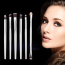 6 Pieces Wooden Cosmetic Brush Set Eyeshadow Crease Eye Makeup Brushes Kit