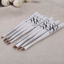 8Pcs White Zebra Nail Art Painting Drawing Liners Acrylic UV Gel Brush Set
