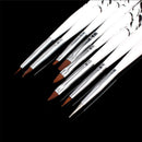 8Pcs White Zebra Nail Art Painting Drawing Liners Acrylic UV Gel Brush Set