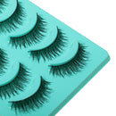 5 Pairs Fashion Beauty Makeup Handmade False Eyelashes Messy Cross Style