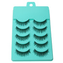 5 Pairs Fashion Beauty Makeup Handmade False Eyelashes Messy Cross Style