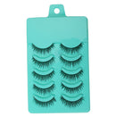 5 Pairs Fashion Beauty Makeup Handmade False Eyelashes Messy Cross Style