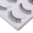 5 Pairs Handmade Natural False Eyelashes Messy Cross Eye Lashes White Stem