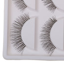5 Pairs Handmade Natural False Eyelashes Messy Cross Eye Lashes White Stem