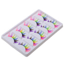 5 Pairs Fashion Colourful False Eyelashes Long Eye Lashes for Costume Party Dancing Party