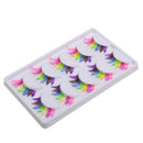 5 Pairs Fashion Colourful False Eyelashes Long Eye Lashes for Costume Party Dancing Party