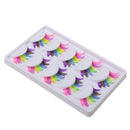5 Pairs Fashion Colourful False Eyelashes Long Eye Lashes for Costume Party Dancing Party
