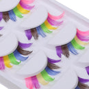 5 Pairs Fashion Colourful False Eyelashes Long Eye Lashes for Costume Party Dancing Party