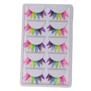 5 Pairs Fashion Colourful False Eyelashes Long Eye Lashes for Costume Party Dancing Party