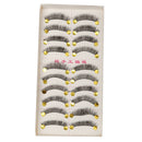 10 Pairs Popular Messy Cross False Eyelashes Soft Long Eye Lashes