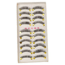 10 Pairs Popular Messy Cross False Eyelashes Soft Long Eye Lashes