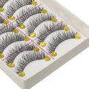 10 Pairs Messy Cross Style False Eyelashes Makeup Natural Long Eye Lashes