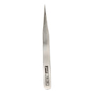 Stainless Steel Precision Straight Tweezers for Eyelash Extension Silver