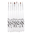 8Pcs Professional Nail Art Dotting Pens Nail Polish Brushes Drill Point Pen