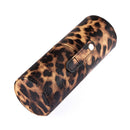 Women Pro Makeup Beauty Cosmetic Tools Leopard Print Makeup Brush Holder + Set of 20PCS Face Eye Lip Beauty Makeup Brushes Pink Gold
