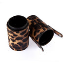 Women Pro Makeup Beauty Cosmetic Tools Leopard Print Makeup Brush Holder + Set of 20PCS Face Eye Lip Beauty Makeup Brushes Pink Gold