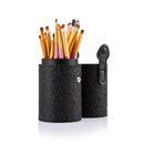 Women Pro Makeup Beauty Cosmetic Tools Makeup Brush Holder Black + Set of 20PCS Face Foundation Eye Lip Beauty Makeup Brushes Pink Gold