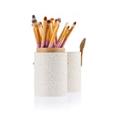 Women Pro Makeup Beauty Cosmetic Tools Makeup Brush Holder White + Set of 20PCS Face Foundation Eye Lip Beauty Makeup Brushes Pink Gold