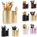 Women Pro Makeup Beauty Cosmetic Tools Makeup Brush Holder White + Set of 20PCS Face Foundation Eye Lip Beauty Makeup Brushes Pink Gold
