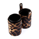 Set Of Leopard Print Makeup Brush Holder Case Organiser With Brushes Foundation Applicator Eye Lip Face Makeup Tool Beauty Supplies Black Brown