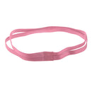 Fashionable Elastic Hair Band Yoga Fitness Gym Running Jogging Double Band Sport Headband Hair Accessory Fluorescent Pink