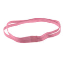 Fashionable Elastic Hair Band Yoga Fitness Gym Running Jogging Double Band Sport Headband Hair Accessory Fluorescent Pink