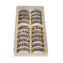 Easy Apply Reusable 10 Pairs Long Thick Cross Artificial Eyelashes Eye Makeup Cosmetic Tools 6-13MM