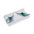 Pair Of False Feather Exaggeration Cosmetic Eyelashes Extensions Makeup Fancy Dress Halloween Cosmetic Tools 5-30MM Green