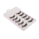 5 Pair Natural Long Thick Soft False Eyelashes lashes Handmade Makeup Purple