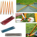 Foldable Retractable 11 Sections Tent Poles Outdoor Travel Hiking Accessories 320cm Fuchsia