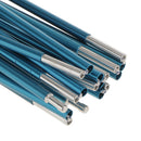 Foldable Retractable 11 Sections Tent Poles Outdoor Travel Hiking Accessories 345cm Blue