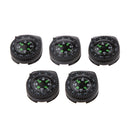 5pcs Set Outdoor Hiking Travel Removable Mini Clip-on Watchband Compass