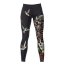 Women Girls Breathable Soft Smooth Yoga Fitness Gym Clothing Fashionable Print Sports Pants Leggings Stretch Trousers