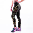 Women Girls Breathable Soft Smooth Yoga Fitness Gym Clothing Fashionable Print Sports Pants Leggings Stretch Trousers