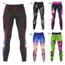 Women Girls Breathable Soft Smooth Yoga Fitness Gym Clothing Fashionable Print Sports Pants Leggings Stretch Trousers