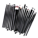 21 Black Makeup Brushes Eyeshadow Foundation Powder Kabuki Facial Eye Brush