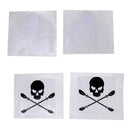 2pcs Skull with Oars Paddles Vinyl Stickers Kayak Canoe Van Truck Bumber Car Window Decal - White