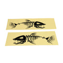 Set of 2 Skeleton Fish Bone Sticker Decal Car Window Boat Kayak Decal Black