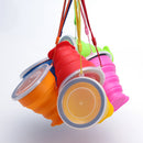 Silicone Camping Folding Cup Collapsible Trip Outdoor Travel Tool Rose Red