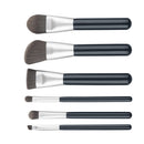 6PCS Flat Angled ROund Cosmetic Makeup Brush for Lip Eyeshadow Eyebrow Cheek Powder Foundation