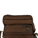 Retro Multifunction Canvas Messenger Bag Crossbody Shoulder Hand Bag Brown