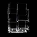 Acrylic Clear Makeup Brushes Lipstick Holder Transparent Cosmetic Make Up Storage Case Container Box 4 Compartments