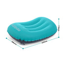 Portable Inflatable Air Pillow Travel Pillow Camping Head Rest Neck Cushion Blue