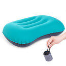 Portable Inflatable Air Pillow Travel Pillow Camping Head Rest Neck Cushion Blue