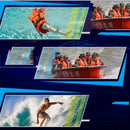 Professional Life Jacket Swimwear Polyester Life Vest for Water Sports Swimming Drifting Surfing (L, Orange)