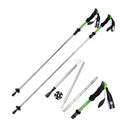 Hiking Stick Trekking Pole Anti-Shock Cane Alpenstock Adjustable Green