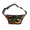 4 Pockets Nylon Pack Waist Bag Camouflage Travel Money New Camouflage Green